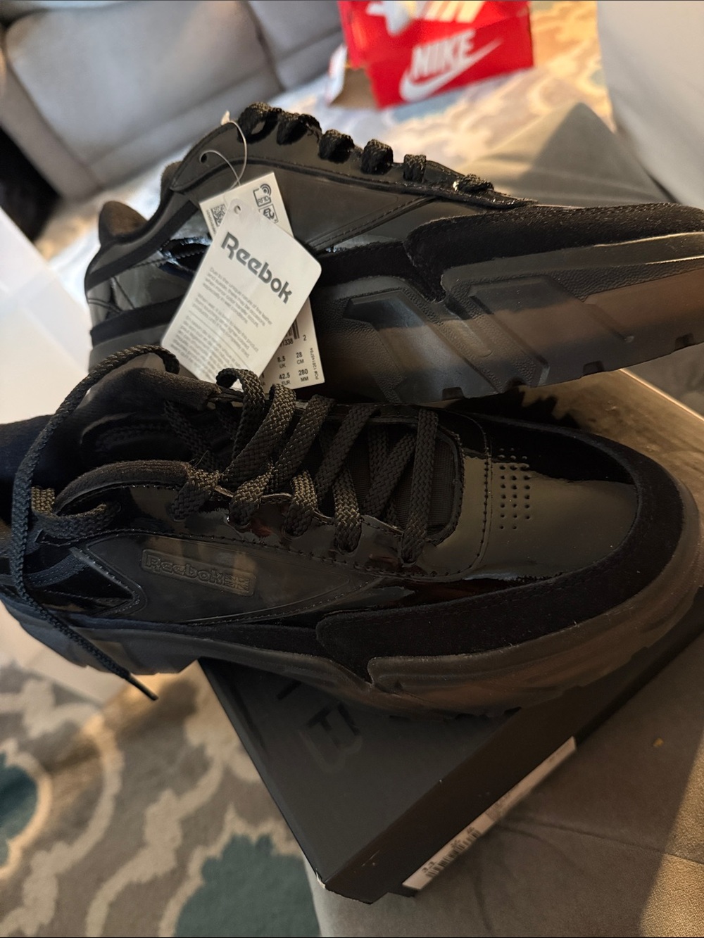 Reebok Women's All-Black Low Top Sneakers